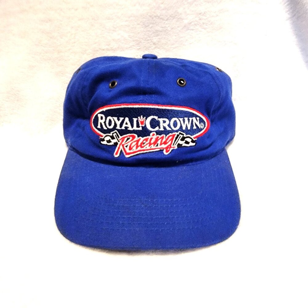 New Royal Crown Racing Ball Cap w/solid back Clasp Adjustment